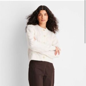 Women's Long Sleeve Mohair Cardigan - Future Collective with Reese Blutstei S